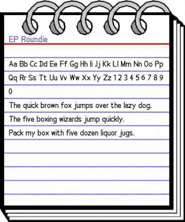 EP Roundie Regular animated font preview