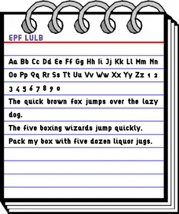 EPF LULB animated font preview