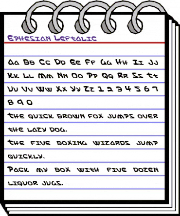 Ephesian Leftalic Leftalic animated font preview Ephesian Leftalic Leftalic animated font preview