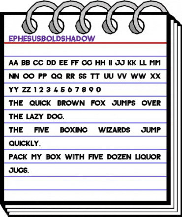 Ephesus Bold Shadow Bold animated font preview