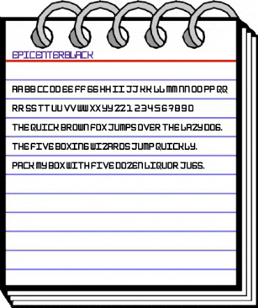 EpicenterBlack Regular animated font preview
