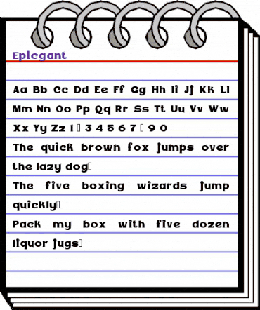 Epicgant Regular animated font preview