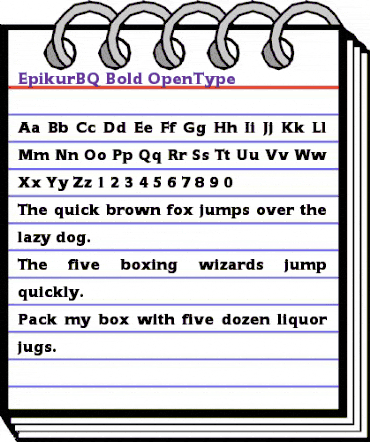 Epikur BQ Regular animated font preview