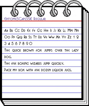 EpitomeSCapsSSK Regular animated font preview