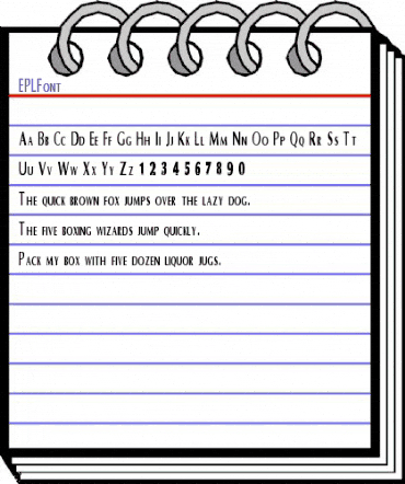 EPLFont Regular animated font preview