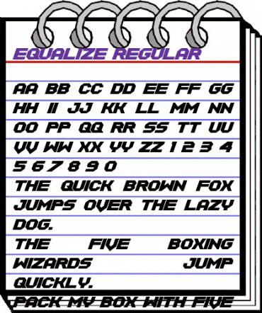 Equalize Regular animated font preview