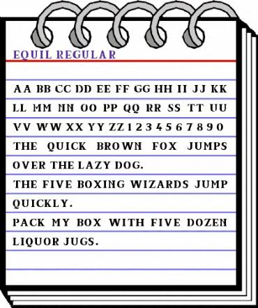 equil Regular animated font preview