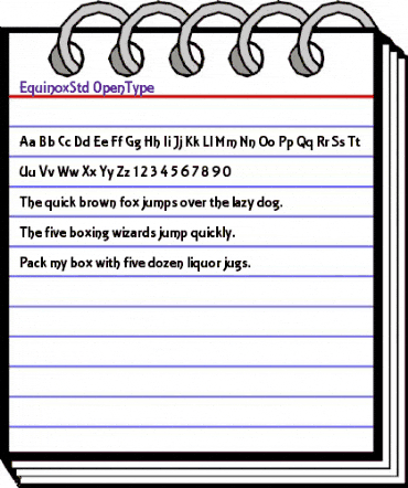 Equinox Std Regular animated font preview