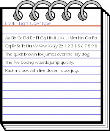 ErasEF Light animated font preview