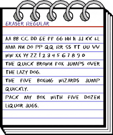 Eraser Regular animated font preview