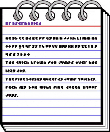 Eraser Regular animated font preview