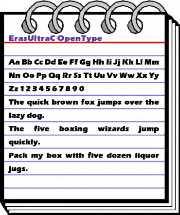 ErasUltraC Regular animated font preview ErasUltraC Regular animated font preview