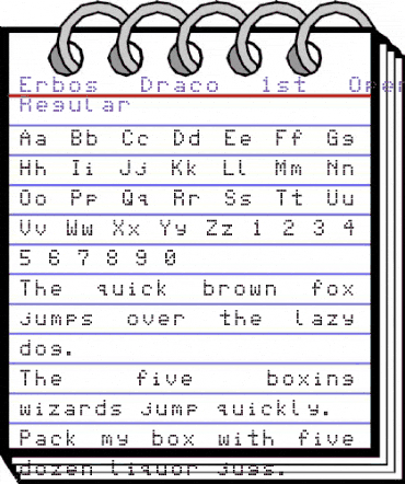 Erbos Draco 1st Open NBP Regular animated font preview