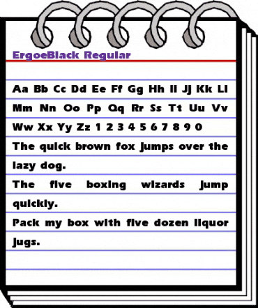 ErgoeBlack Regular animated font preview