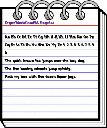 ErgoeBlackCondBS Regular animated font preview