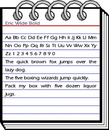 Eric Wide Bold animated font preview