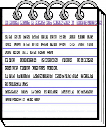 EricanOrnateCapsSSK Regular animated font preview EricanOrnateCapsSSK Regular animated font preview