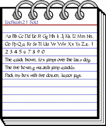 EricBrush21 Bold animated font preview EricBrush21 Bold animated font preview