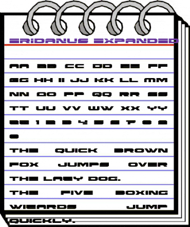 Eridanus Expanded Expanded animated font preview
