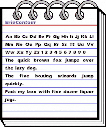 ErieContour Regular animated font preview