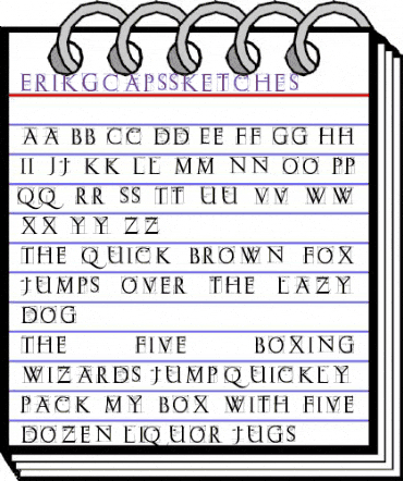 ErikGCapsSketches Regular animated font preview