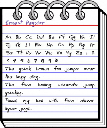 Ernest Regular animated font preview