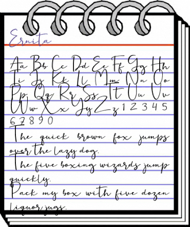 Ernita Regular animated font preview Ernita Regular animated font preview