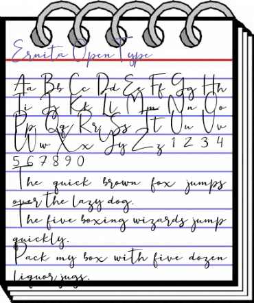 Ernita Regular animated font preview