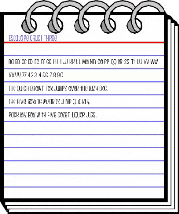 Escalope Crust Three animated font preview