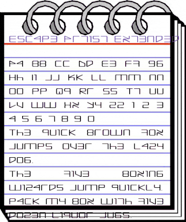 Escape Artist Extended Extended animated font preview Escape Artist Extended Extended animated font preview