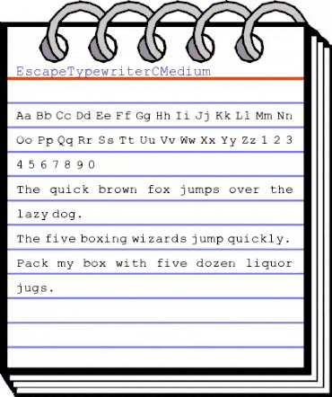 EscapeTypewriterC Regular animated font preview EscapeTypewriterC Regular animated font preview