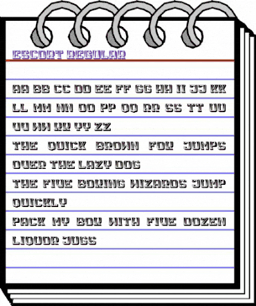 Escort Regular animated font preview