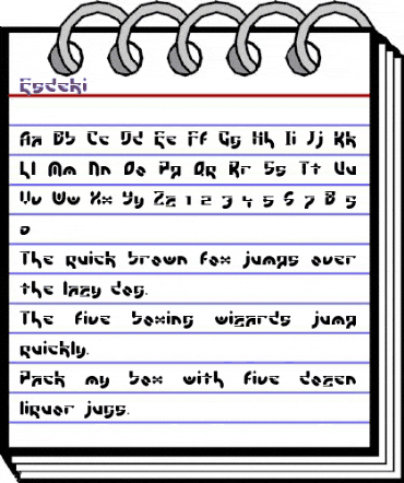 Esdeki Regular animated font preview