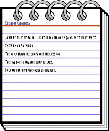 Eskindar Condensed Condensed animated font preview