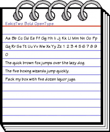 EskizTwo-Bold Regular animated font preview