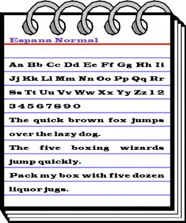 Espana Normal animated font preview