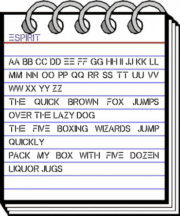 Espirit Regular animated font preview Espirit Regular animated font preview