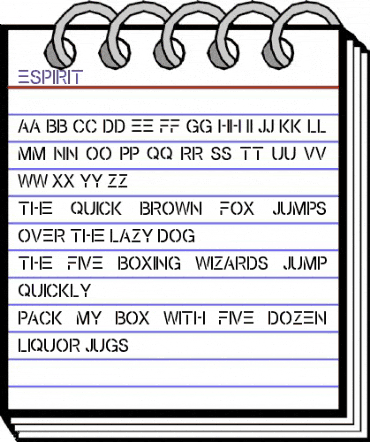 Espirit Regular animated font preview