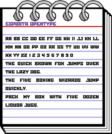 Esporta Regular animated font preview