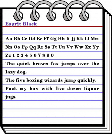 Esprit Black animated font preview Esprit Black animated font preview