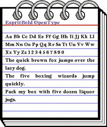 Esprit Bold animated font preview