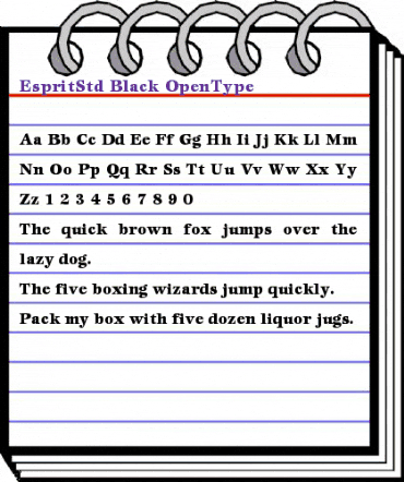 ITC Esprit Std Black animated font preview ITC Esprit Std Black animated font preview