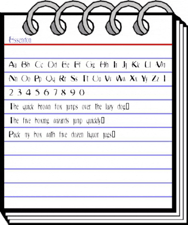 Essendon Regular animated font preview