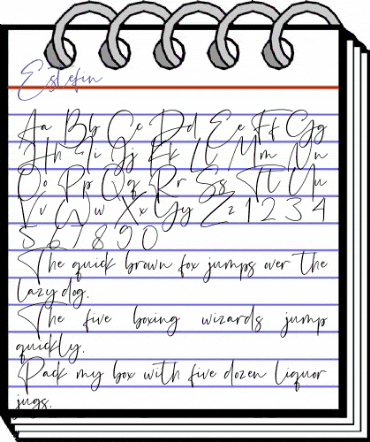 Estefin Regular animated font preview