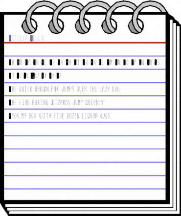 Estella Cello Regular animated font preview