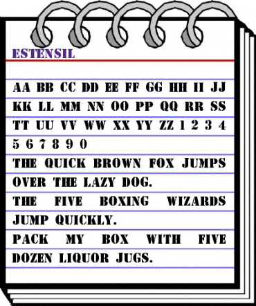 Estensil Regular animated font preview Estensil Regular animated font preview