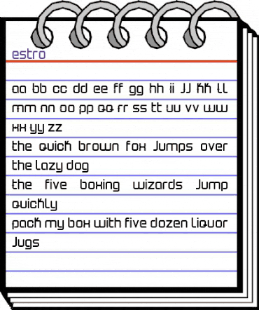 estro1 Regular animated font preview