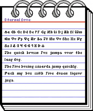 Eternal Love Regular animated font preview