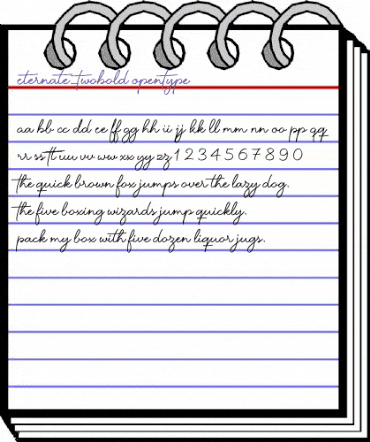 Eternate Two Bold animated font preview