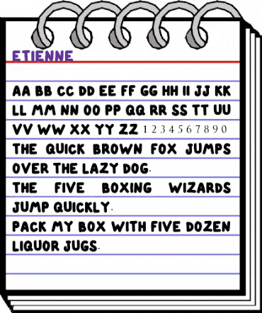 ETINNE Regular animated font preview ETINNE Regular animated font preview